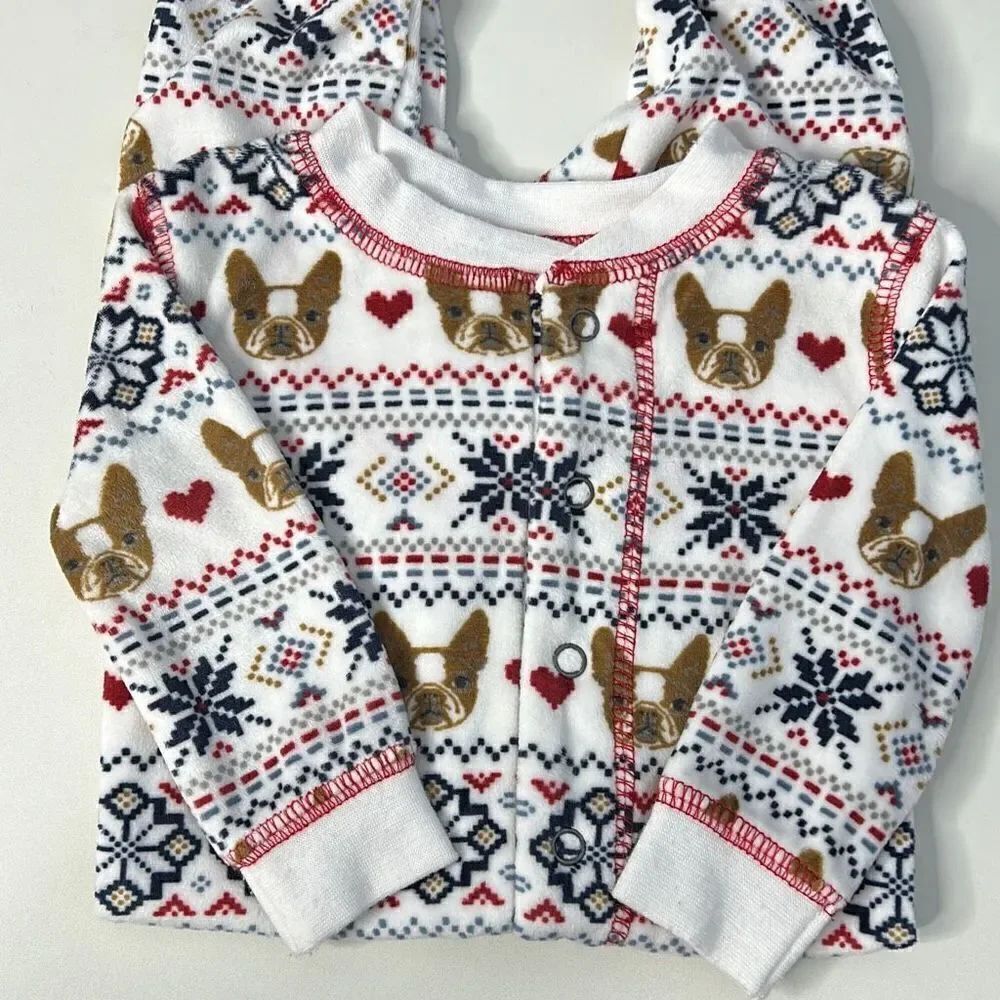 PJ Salvage Baby 3-6 mo Fleece Dog Outfit